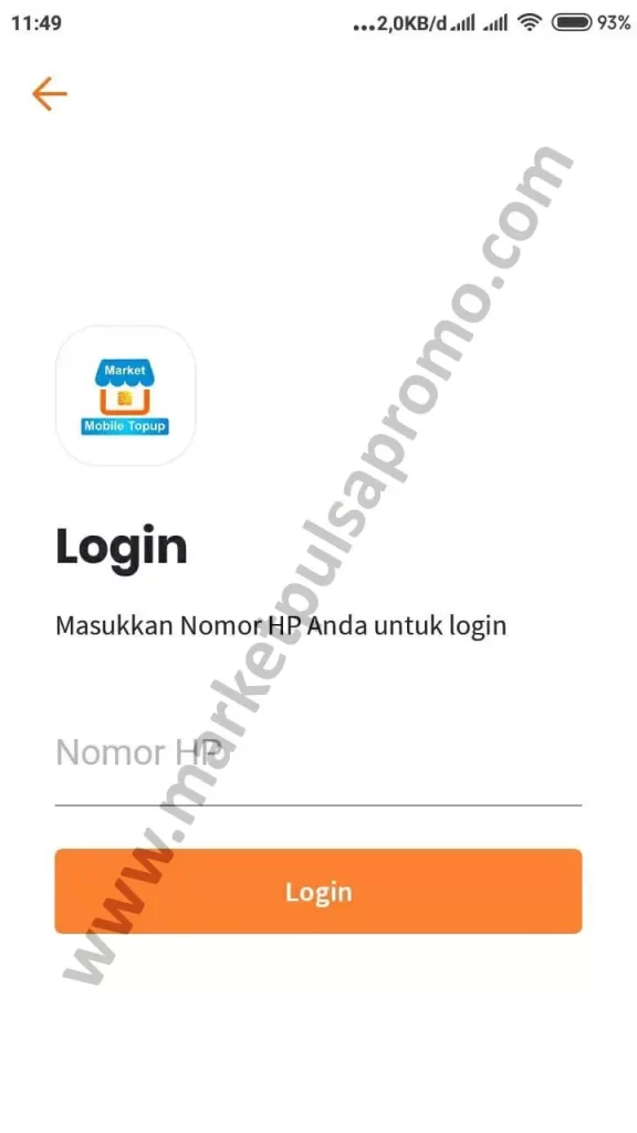 3. Masukkan nomor HP