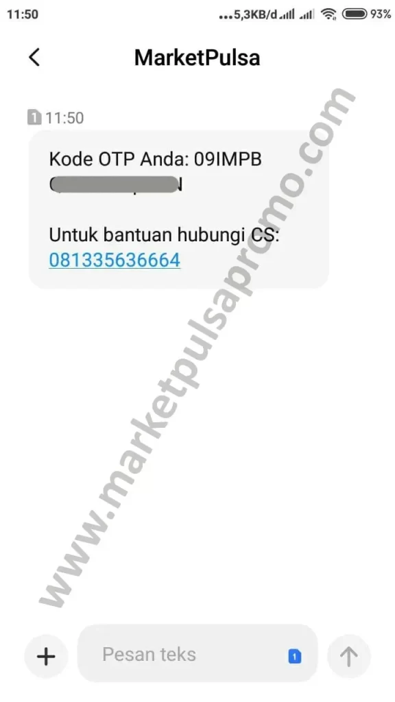 4. Masukkan kode OTP