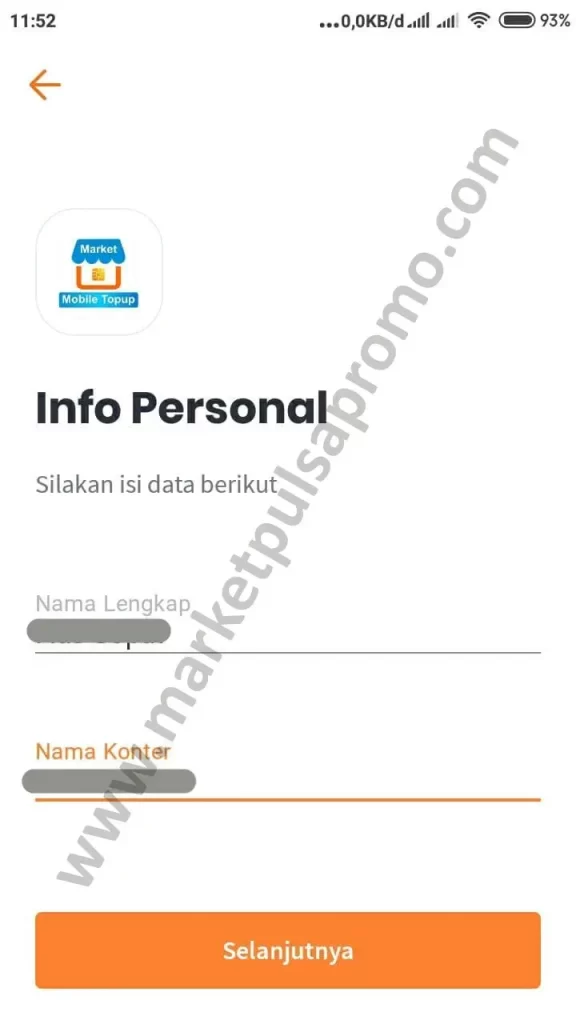6. Isikan data Nama dan Toko sobat.