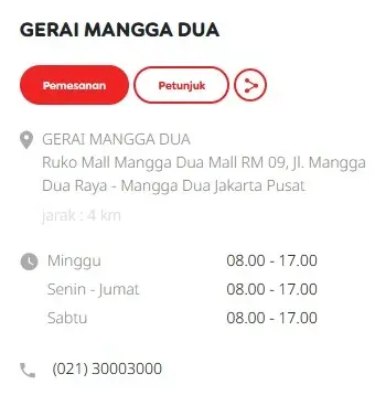 Alamat Gerai Indosat Mangga Dua Jakarta Pusat di Ruko Mall Mangga Dua Mall RM 09, Jl. Mangga Dua Raya - Mangga Dua Jakarta Pusat
