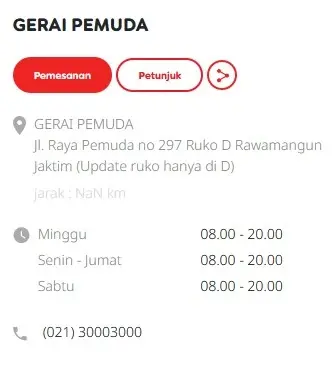 Alamat Gerai Indosat Pemuda Jakarta Timur di Jl. Raya Pemuda no 297 Ruko D Rawamangun Jaktim (Update ruko hanya di D)