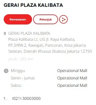 Alamat Gerai Indosat Plaza Kalibata Jakarta Selatan di Plaza Kalibata Lt. UG Jl. Raya Kalibata, RT.3/RW.2, Rawajati, Pancoran, Kota Jakarta Selatan, Daerah Khusus Ibukota Jakarta 12750