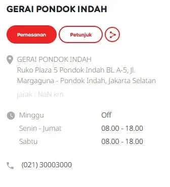 Alamat Gerai Indosat Pondok Indah Jakarta Selatan di Ruko Plaza 5 Pondok Indah BL A-5, Jl. Margaguna - Pondok Indah, Jakarta Selatan