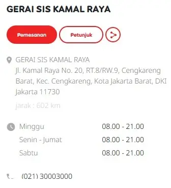 Alamat Gerai Indosat Sis Kamal Raya Jakarta Barat di Jl. Kamal Raya No. 20, RT.8/RW.9, Cengkareng Barat, Kec. Cengkareng, Kota Jakarta Barat, DKI Jakarta 11730