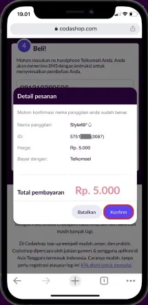 top up ml codashop gopay. Konfirmasi - 13