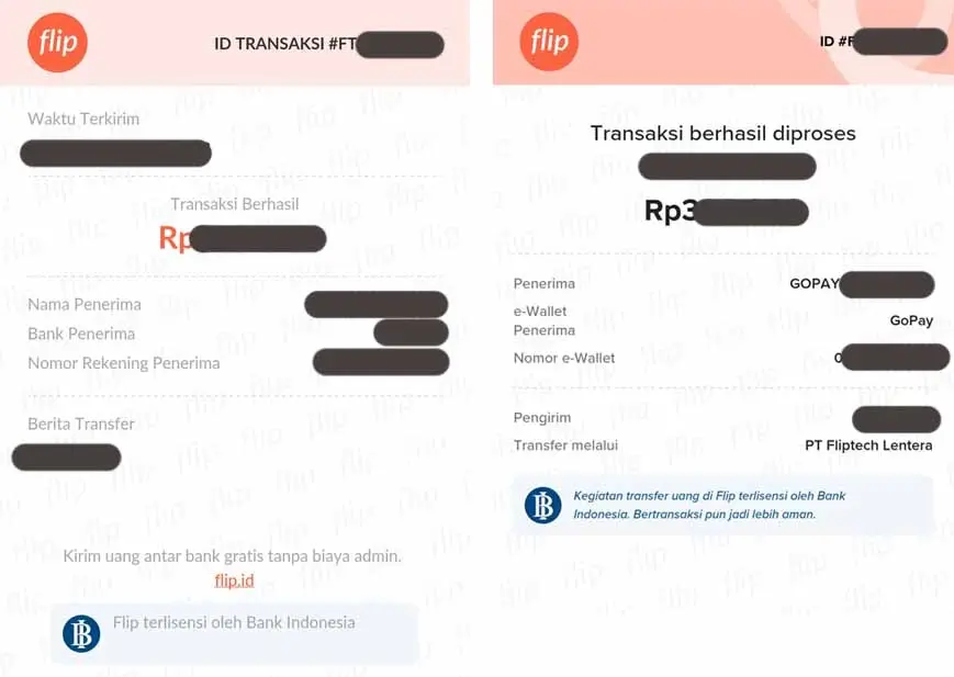 transfer uang tanpa potongan-Bukti Transfer Flip